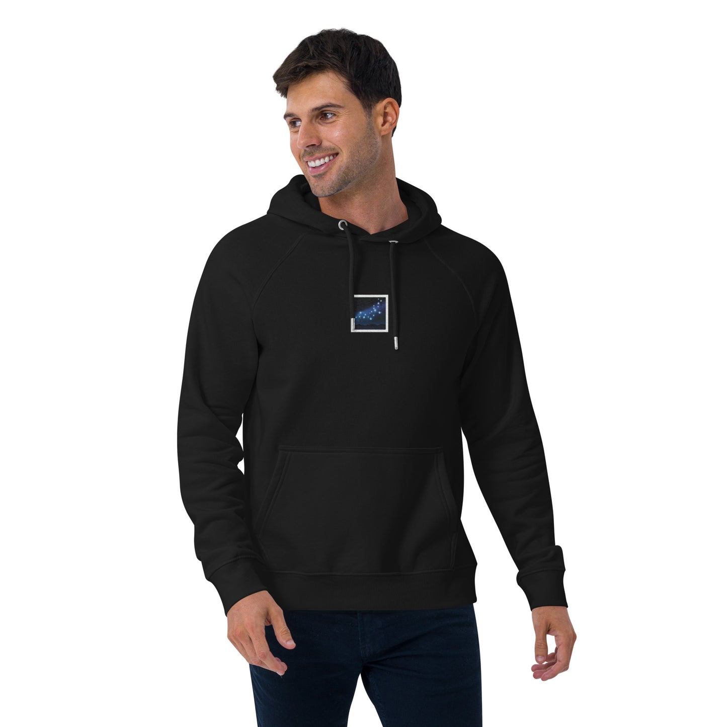 galaxy view window frame picture unisex design embroidery design hoodie