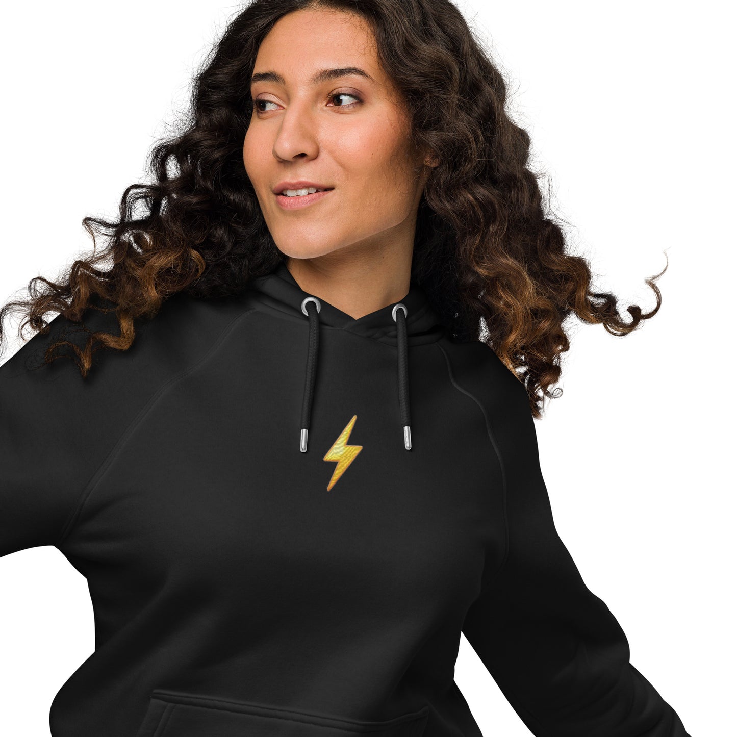 big lightning design embroidery unisex hoodie