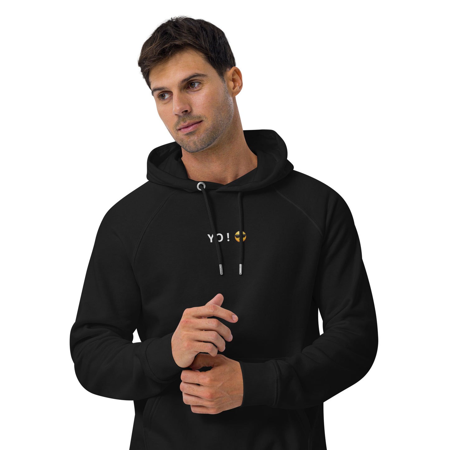 YO ! word cool sunglasses emoji design unisex comfortable hoodie