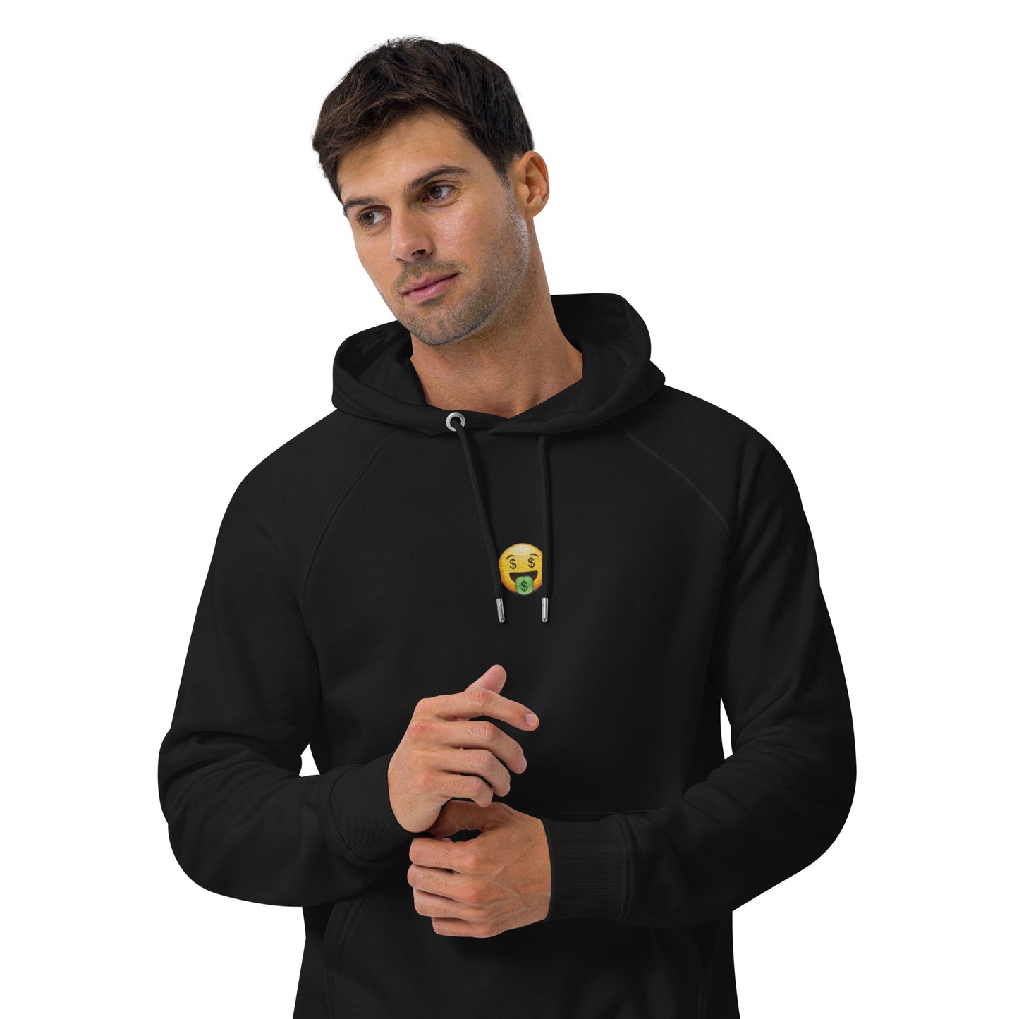 money face emoji emoticon design embroidery unisex hoodie