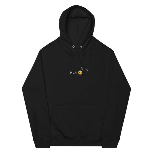 huh ? emoji design embroidery unisex hoodie