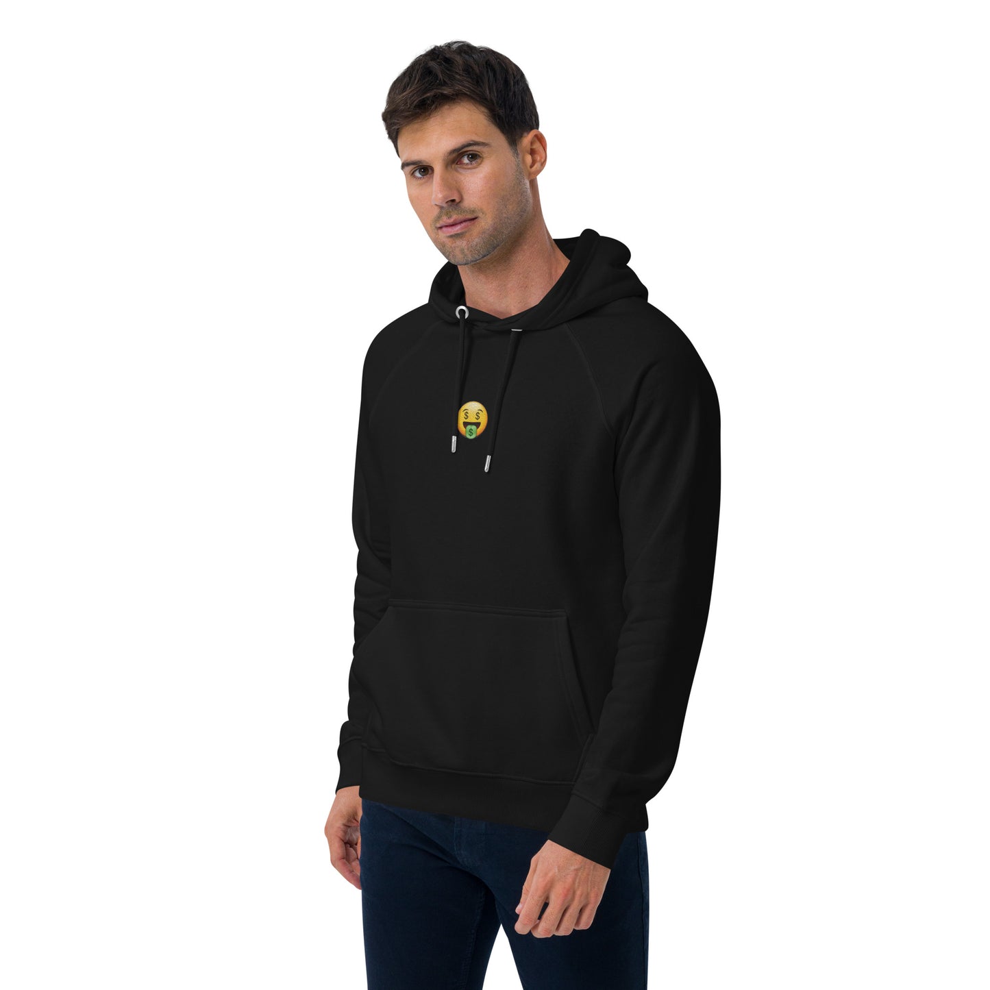 money face emoji emoticon design embroidery unisex hoodie