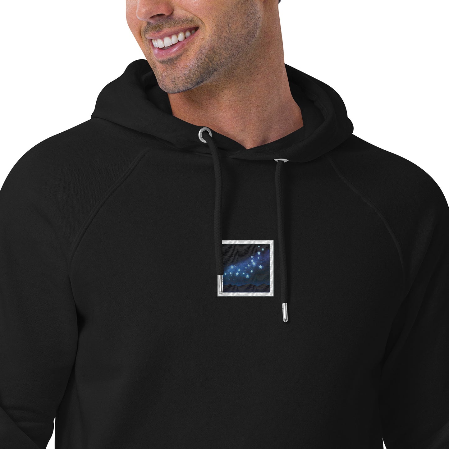 galaxy view window frame picture unisex design embroidery design hoodie