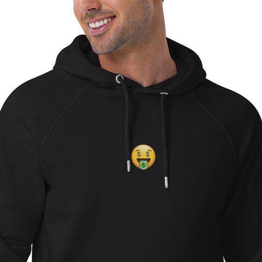 money face emoji emoticon design embroidery unisex hoodie