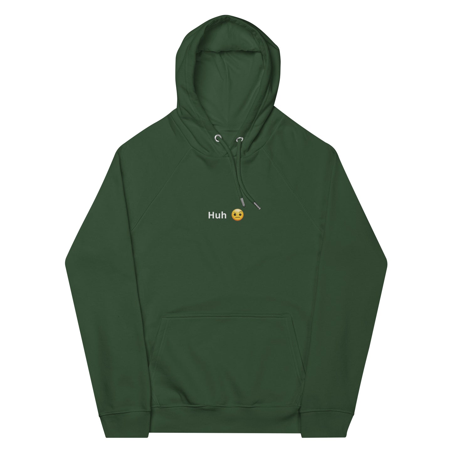 huh ? emoji design embroidery unisex hoodie