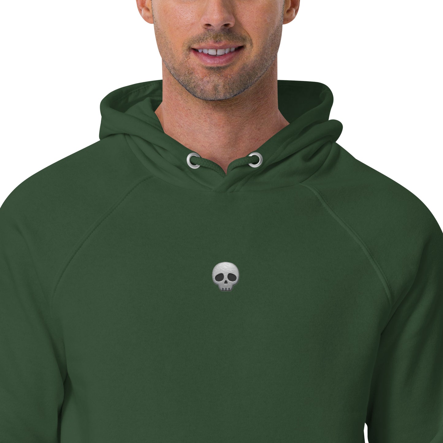 big dead skull embroidery design unisex hoodie