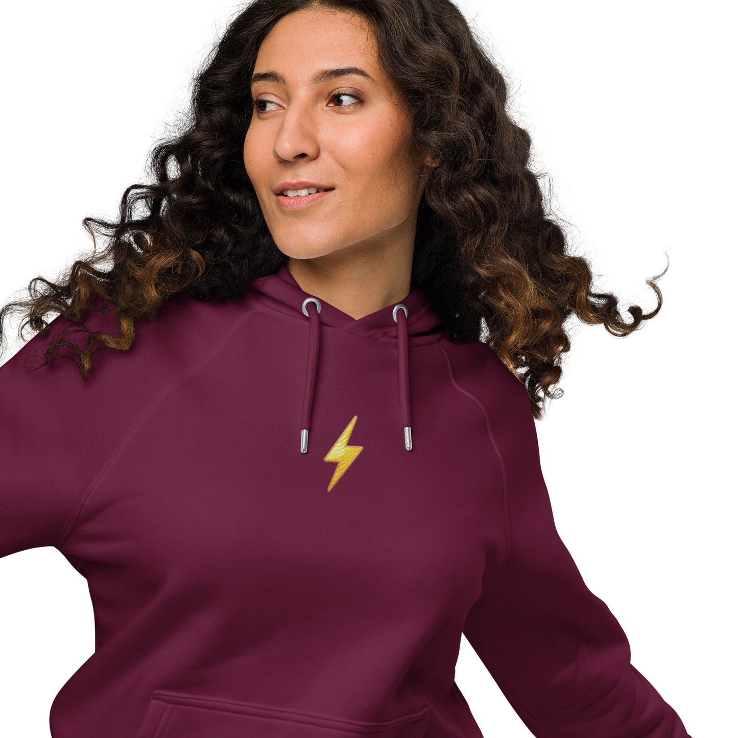 big lightning design embroidery unisex hoodie