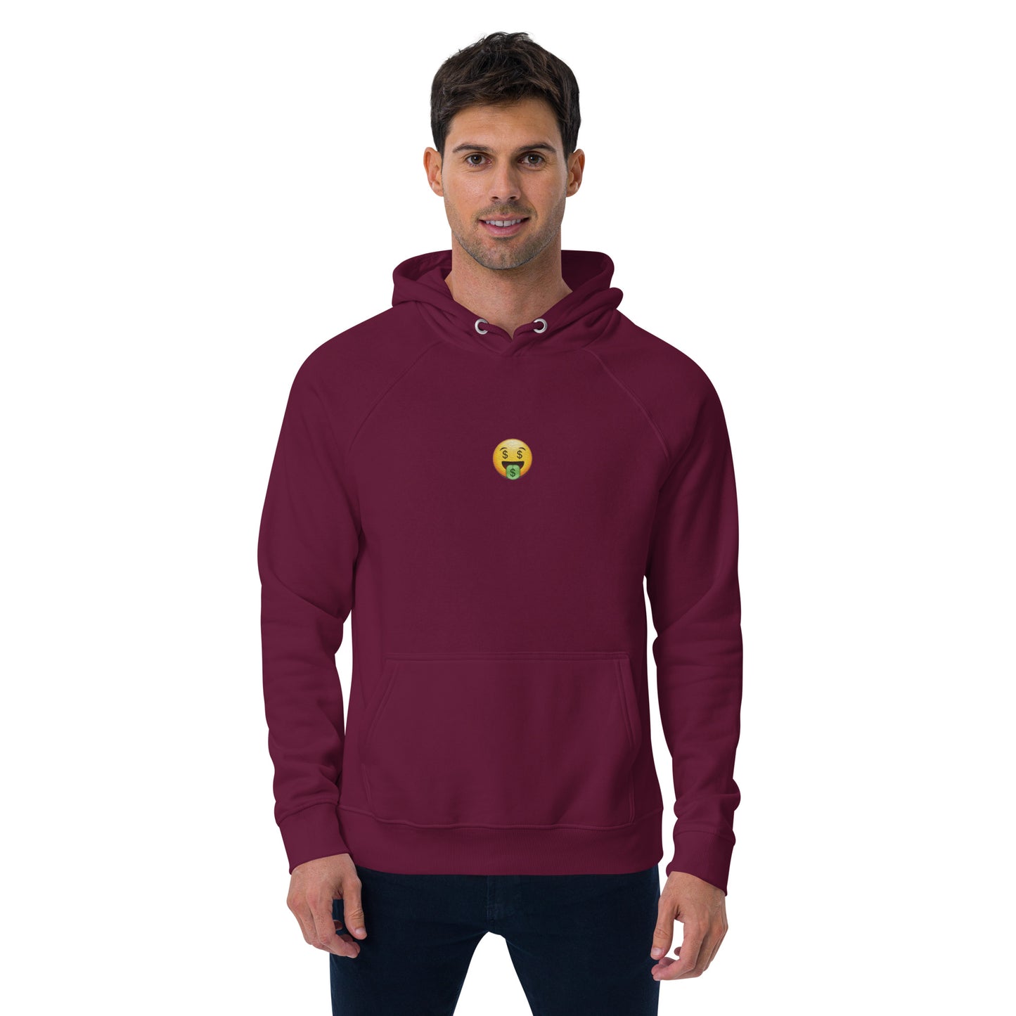 money face emoji emoticon design embroidery unisex hoodie