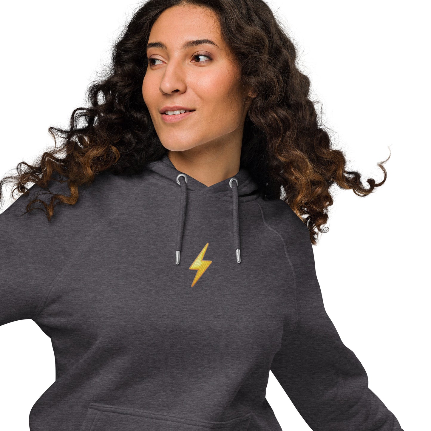 big lightning design embroidery unisex hoodie