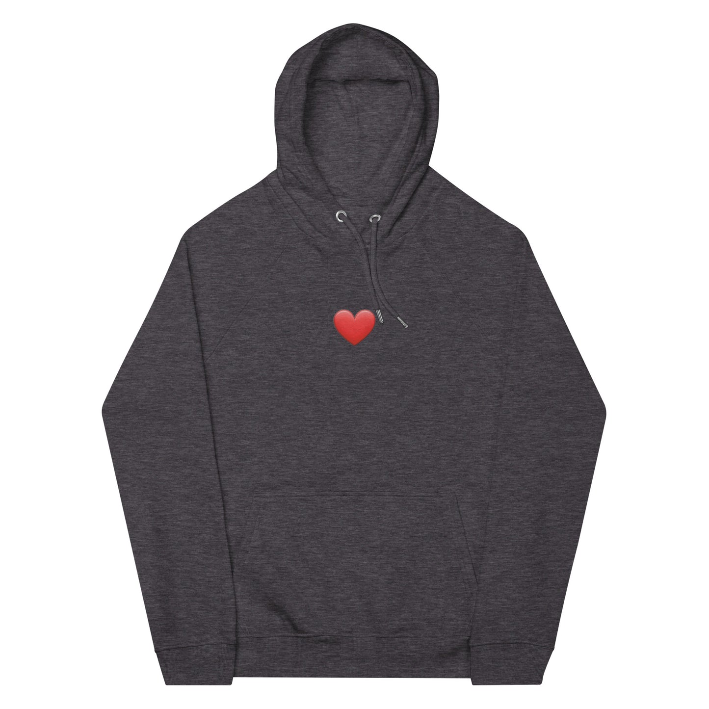 red heart emoji embroidery design unisex multicolor comfy hoodie