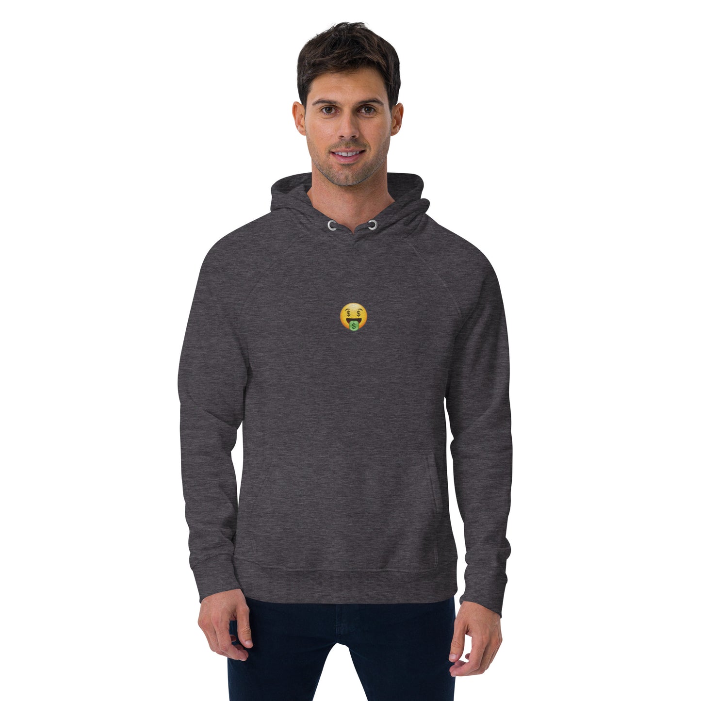 money face emoji emoticon design embroidery unisex hoodie