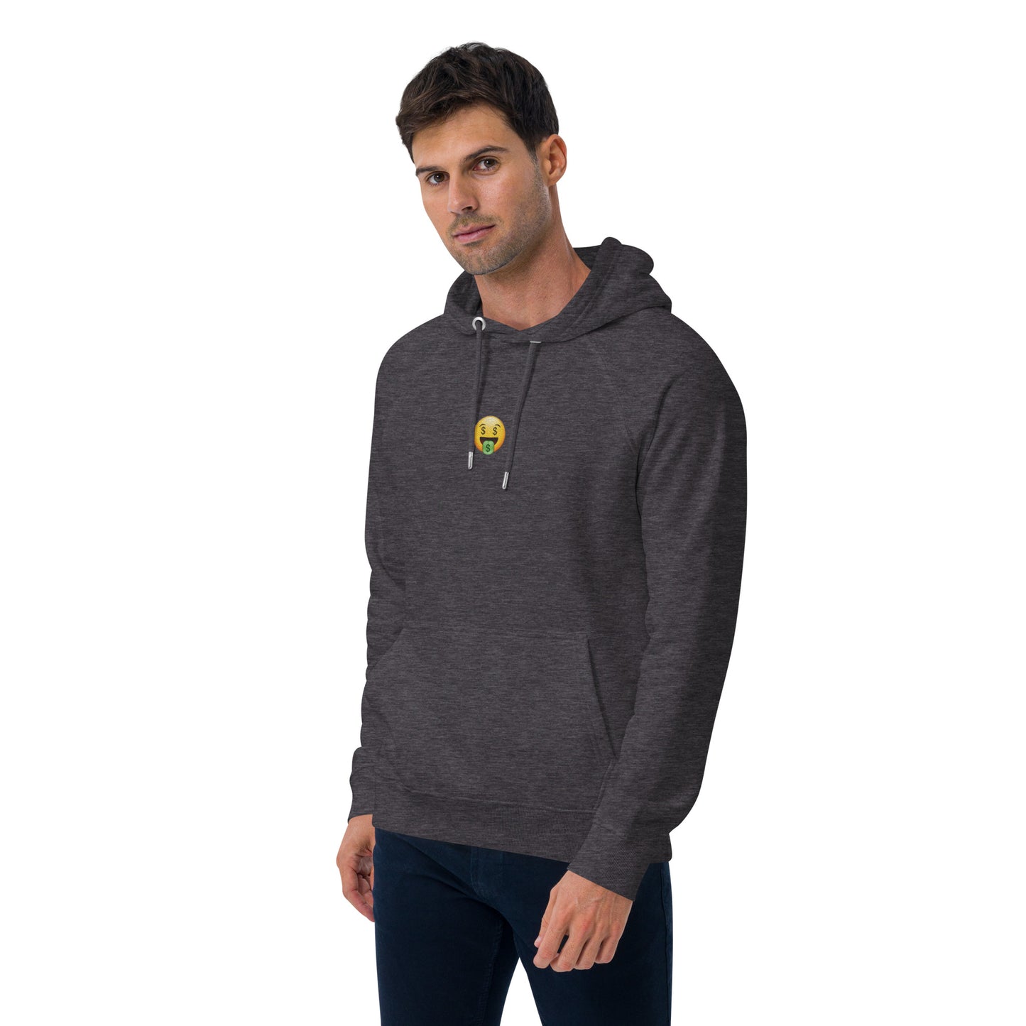 money face emoji emoticon design embroidery unisex hoodie