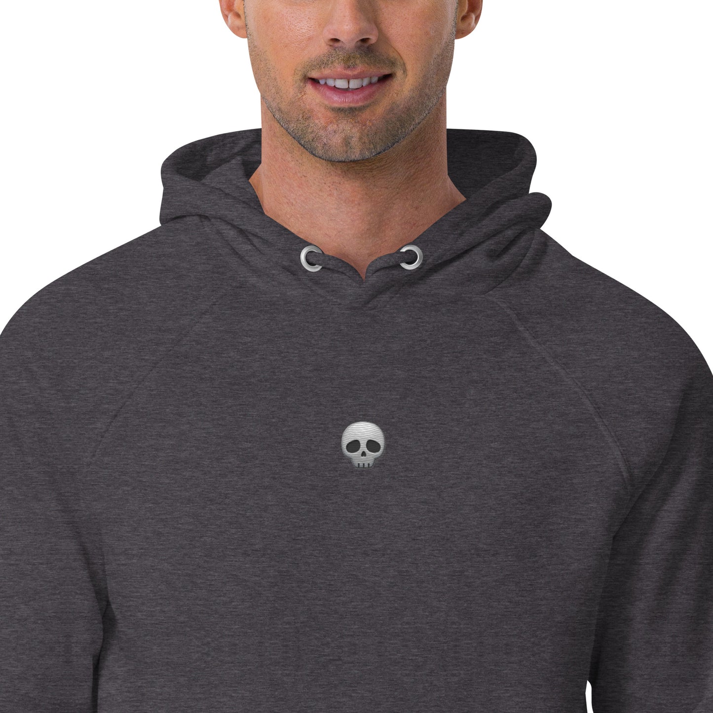 big dead skull embroidery design unisex hoodie