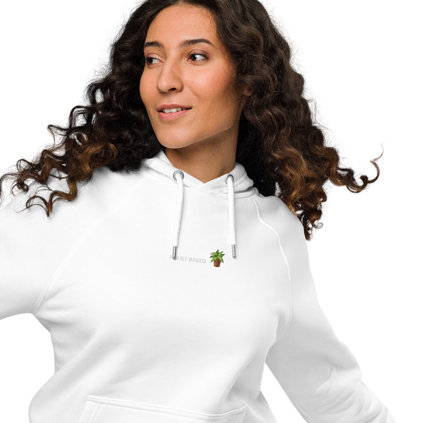 PLANT BASED design embroidery unisex hoodie