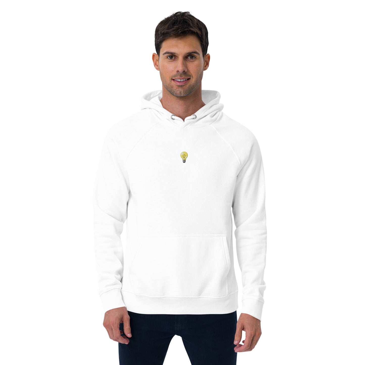 lightbulb design embroidery unisex hoodie