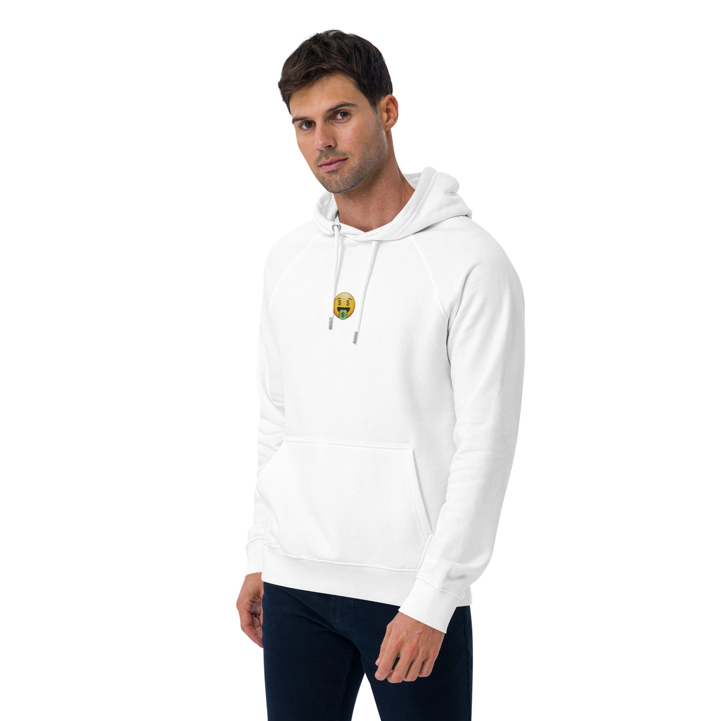 money face emoji emoticon design embroidery unisex hoodie